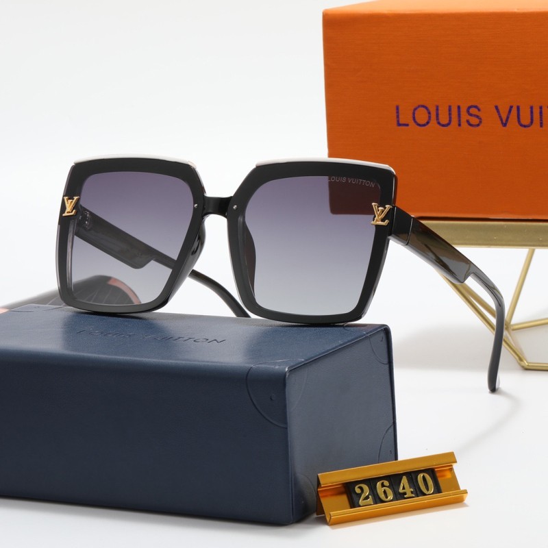 LOUIS VUITTON S Black PC Multi AC Women's Outdoor Square Sunglasses