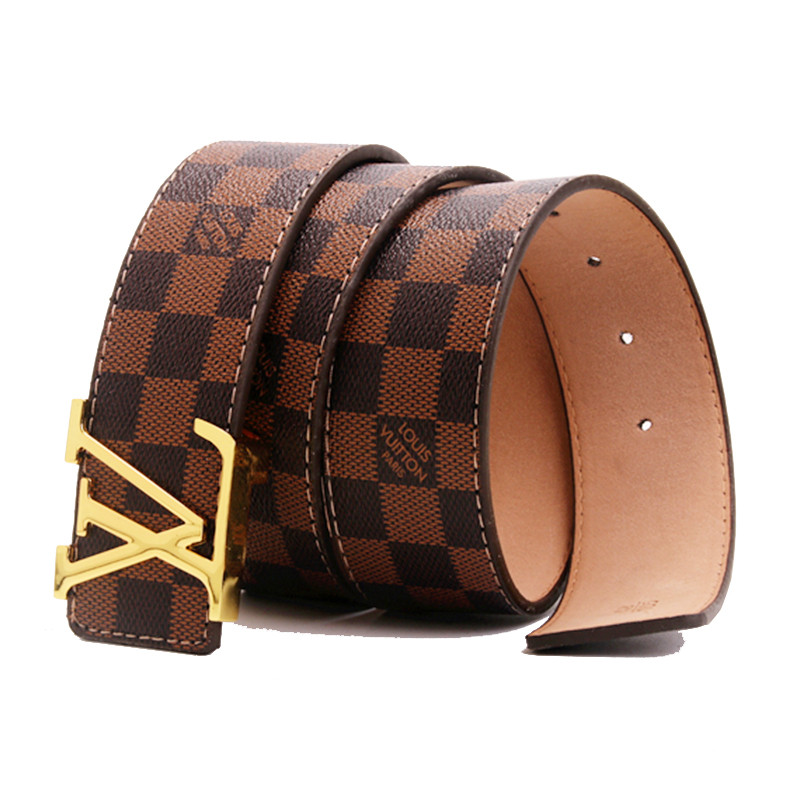 Women Men Belt 3.8cm Cowhide Leather Buckle Belt Unisex