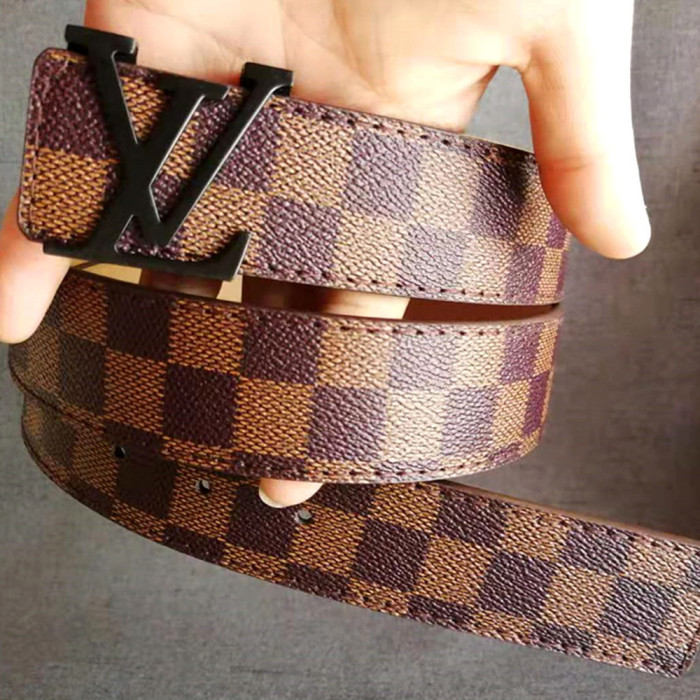 Women Men Belt 3.7cm Cowhide Leather Buckle Belt Unisex