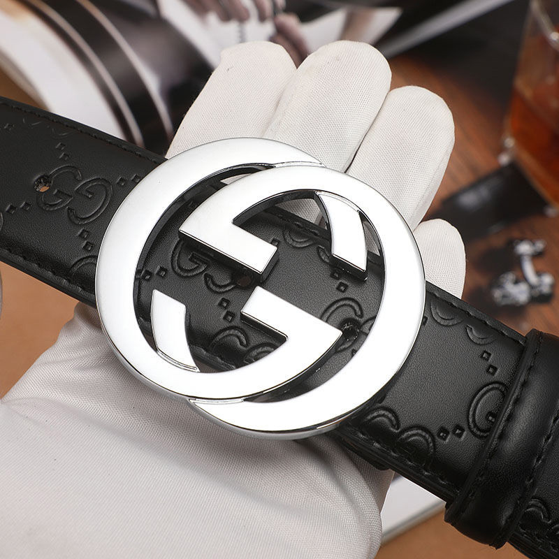 Women Men Belt 3.8 cm Cowhide Leather Buckle Belt Unisex Waistband Waist Strap