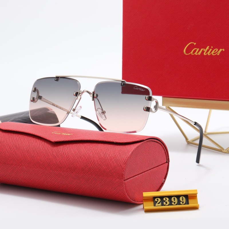 Cartier Champagne PC Multi AC Women's Outdoor Rimless Sunglasses