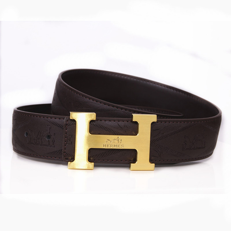 Women Men Belt Cowhide Leather Buckle Belt Unisex