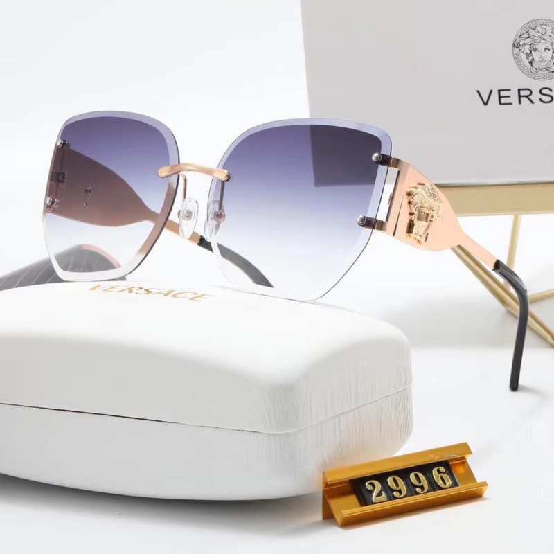 VERSACE Champagne PC Multi AC Women's Outdoor Rimless Sunglasses