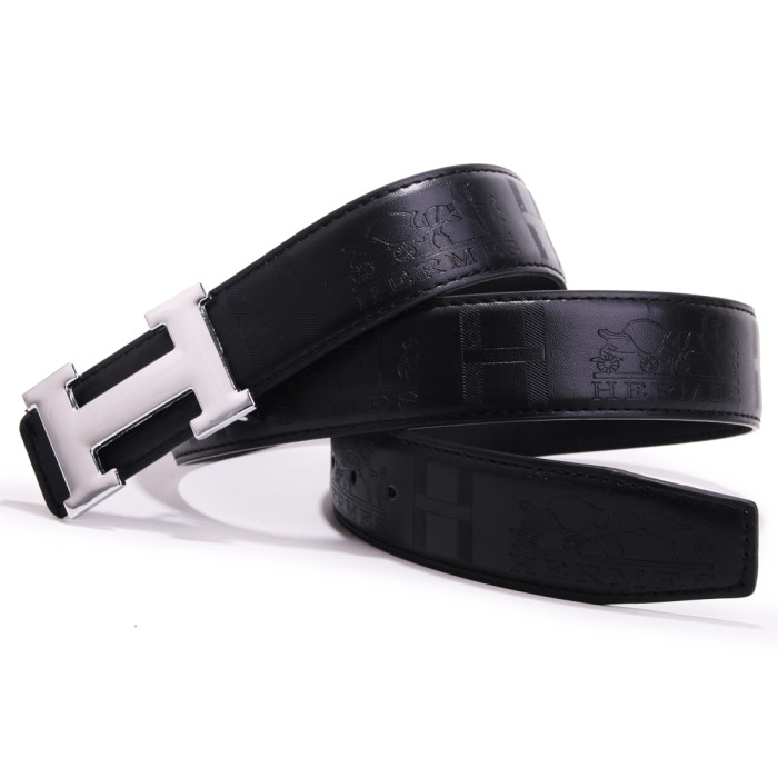 Women Men Belt 3.8cm Cowhide Leather Buckle Belt Unisex