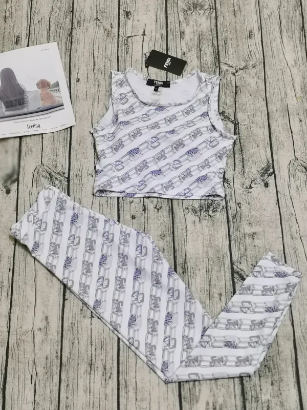 FENDI White Digital Print One Piece DOT Backless Spandex/Polyester Printed Sunmmer Female Adult Holiday