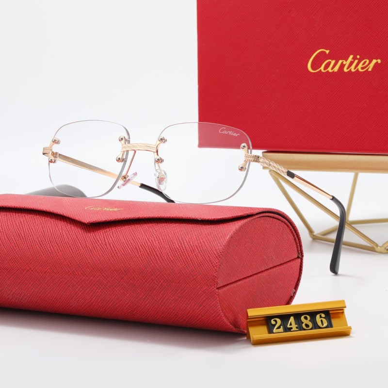 Cartier Champagne PC Multi AC Women's Outdoor Rimless Sunglasses