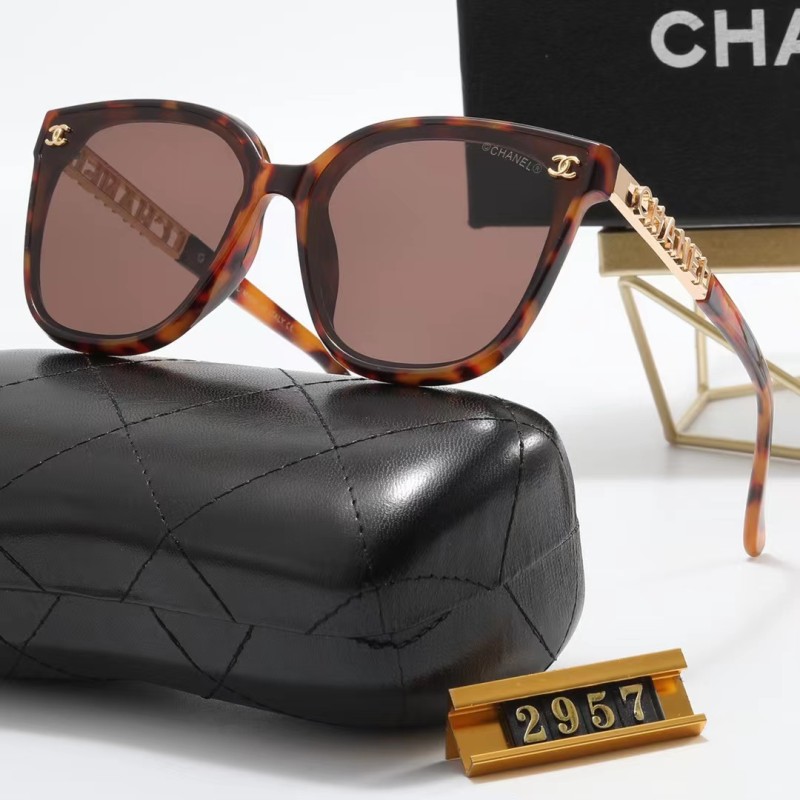 CHANEL S Black PC Multi AC Women's Outdoor Cat Eye Sunglasses