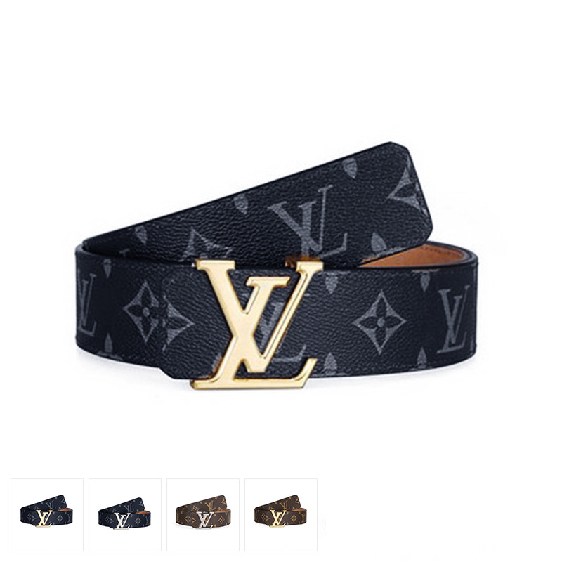 Women Men Belt 3.8cm Cowhide Leather Buckle Belt Unisex