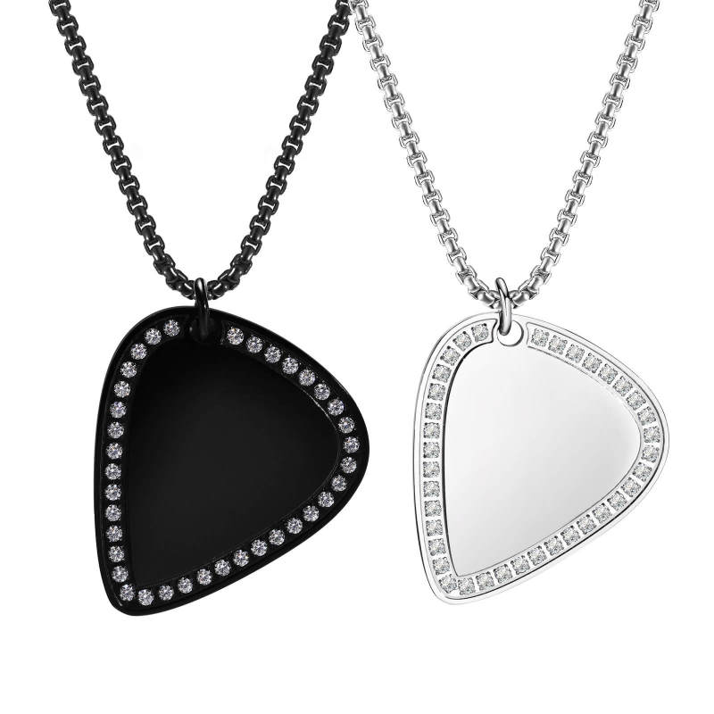Wholesale Stainless Steel Guitar Pick Necklace
