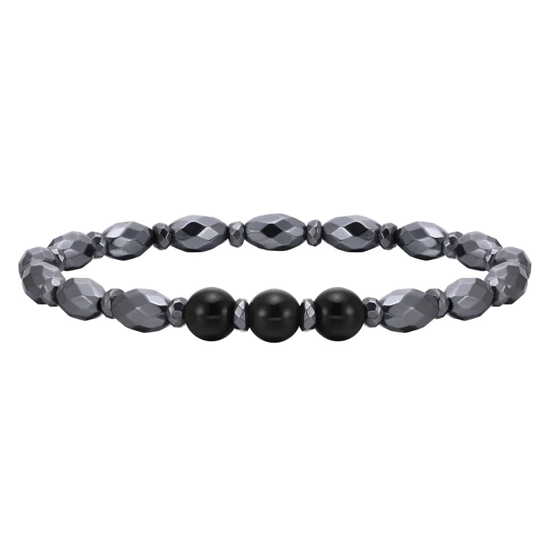 Wholesale Onyx Black Gallstone Beaded Bracelet
