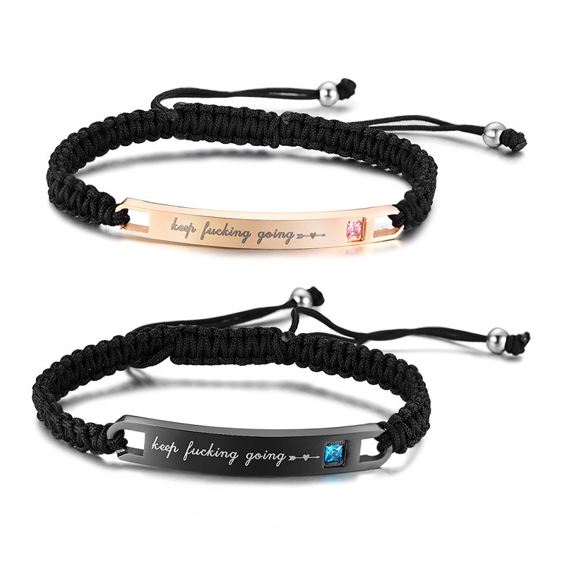 Wholesale Stainless Steel Inspirational Couple Bracelet