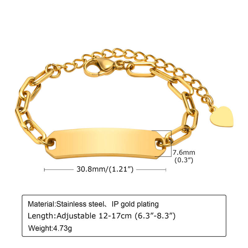 Wholesale Stainless Steel Child's Personalized Bracelet