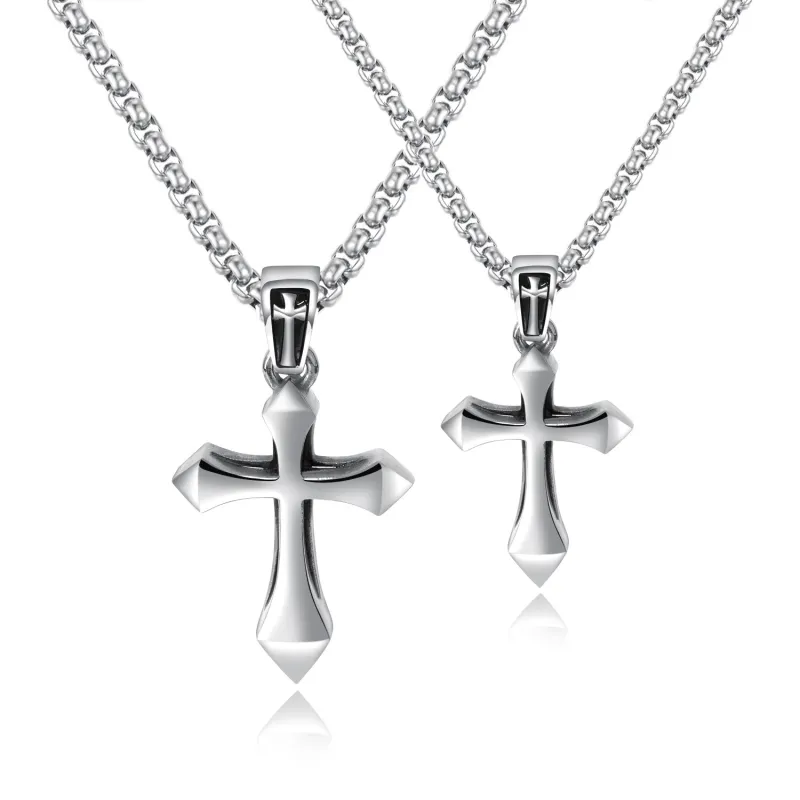 Wholesale Stainless Steel Jesus Charm Cross Chain Necklace