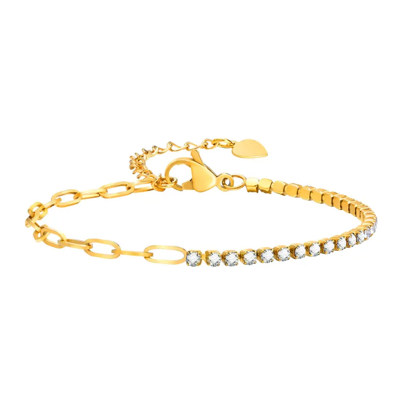 Wholesale Stainless Steel Cubic Zirconia Tennis Bracelet