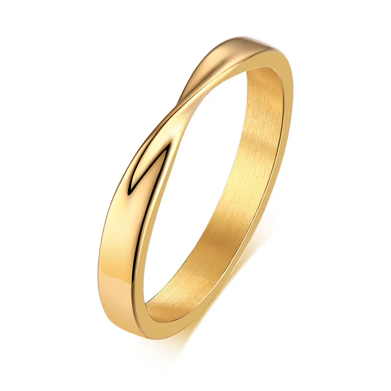 Wholesale Stainles Steel Mobius Wedding Ring for Men and Women