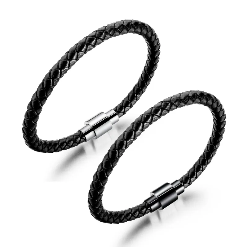 Wholesale Leather Cuff Bracelet with Magnetic Closure