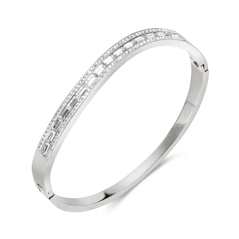 Wholesale Stainless Steel CZ Women Bangles