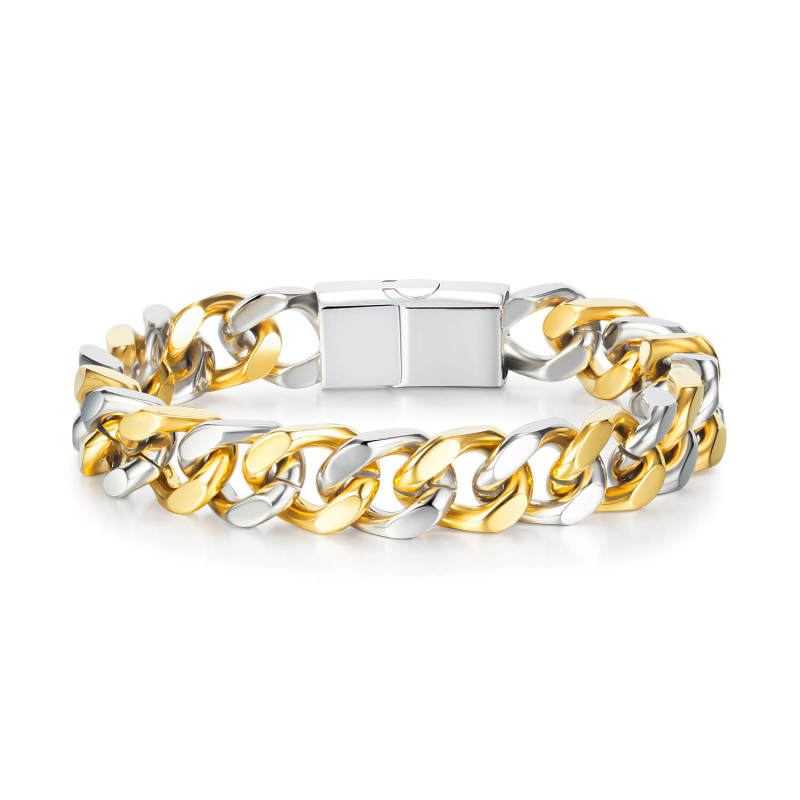 Wholesale Stainless Steel Two-Tone Bracelet