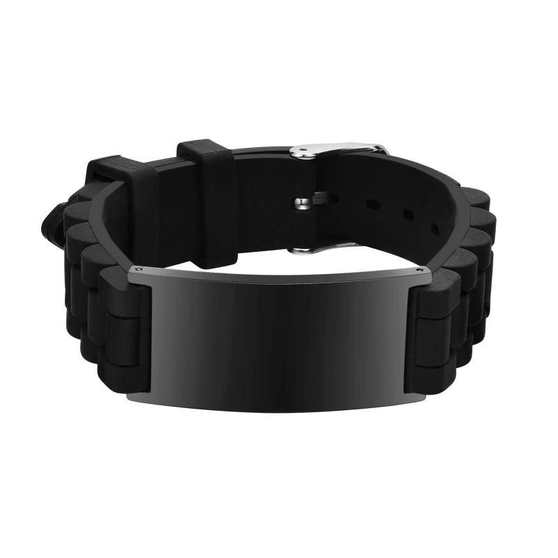 Wholesale Engravable Silicone Bracelet
