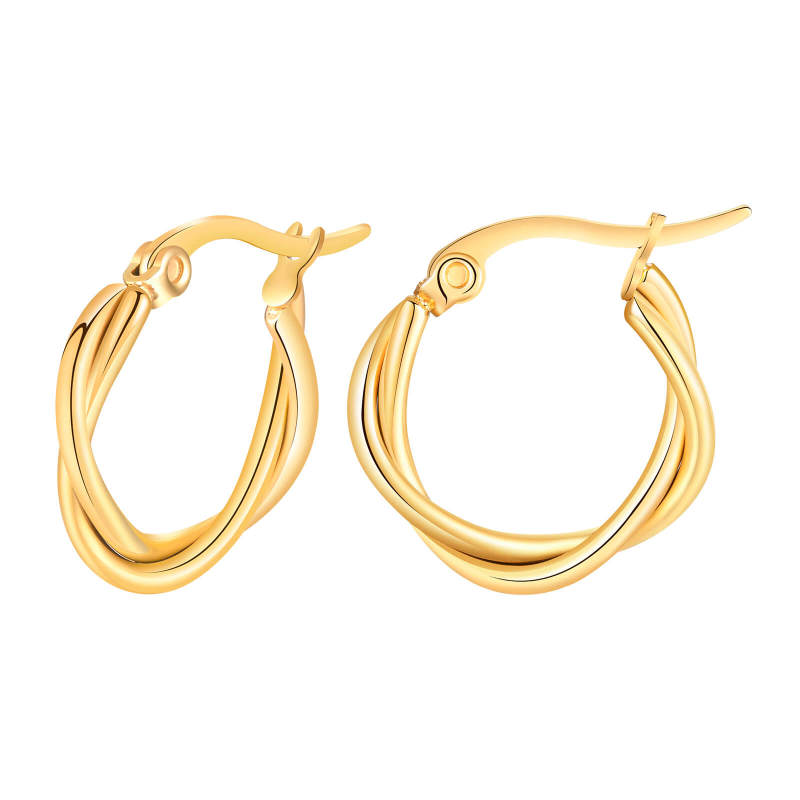 Wholesale Stainless Steel Double Hoop Earrings