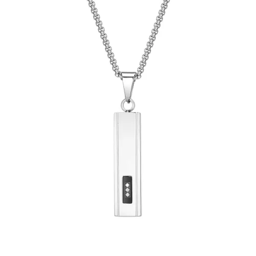 Wholesale Stainless Steel Vertical Zircon Pendant
