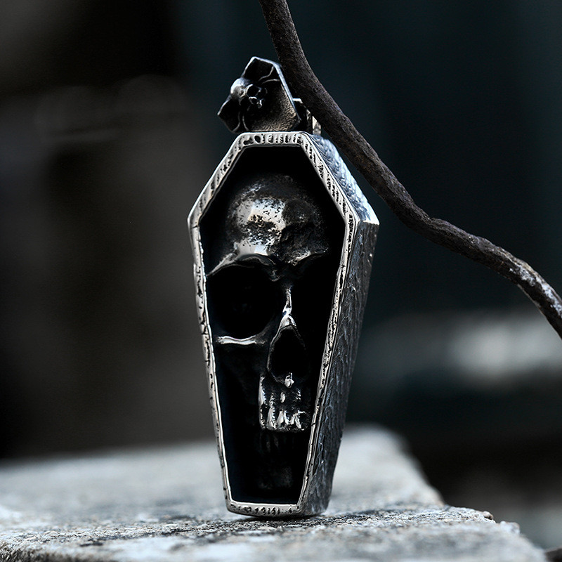 Wholesale Stainless Steel Vampire Coffin Pendant