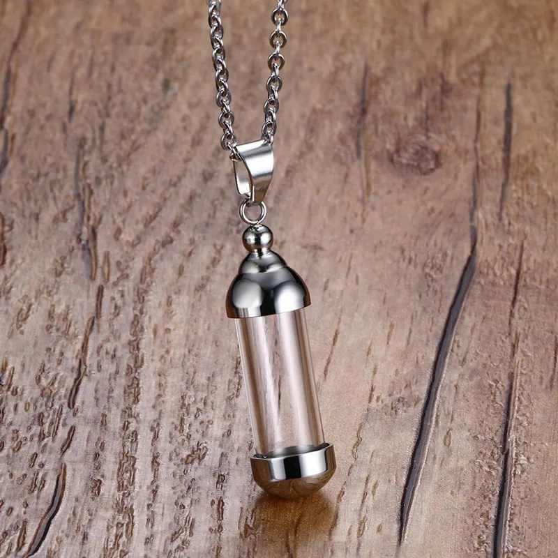 Wholesale Stainless Steel Perfume Bottle Pendant