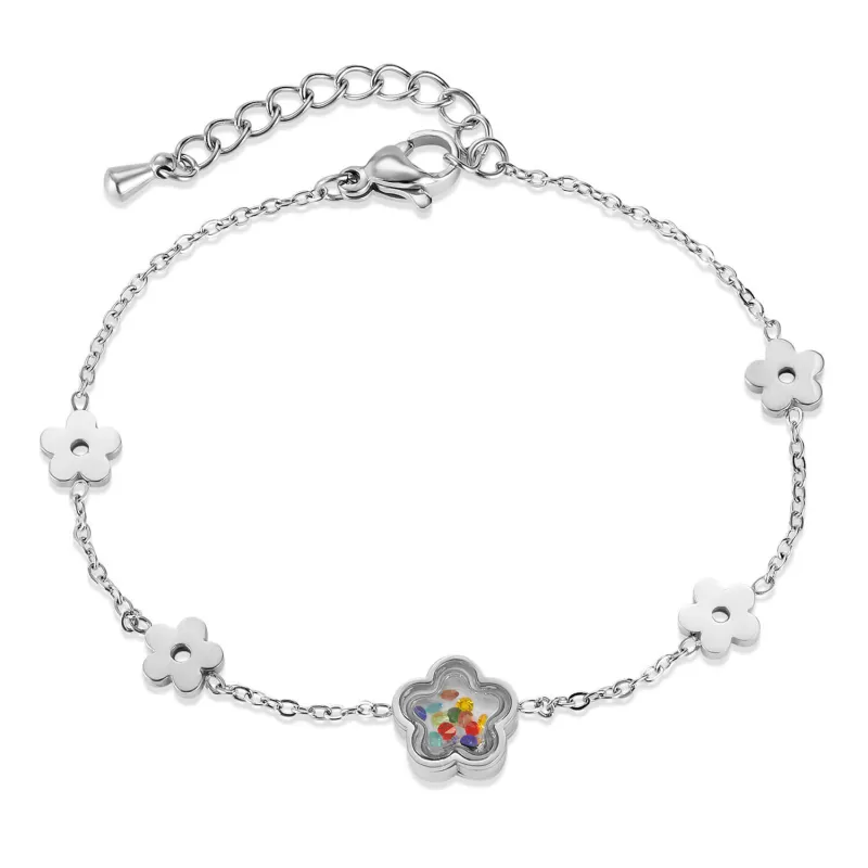 Wholesale Stainless Steel Flower Bracelet