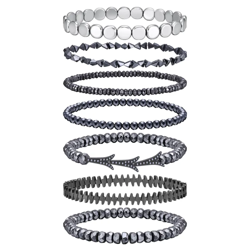 Wholesale Black Gallstone Beaded Bracelets
