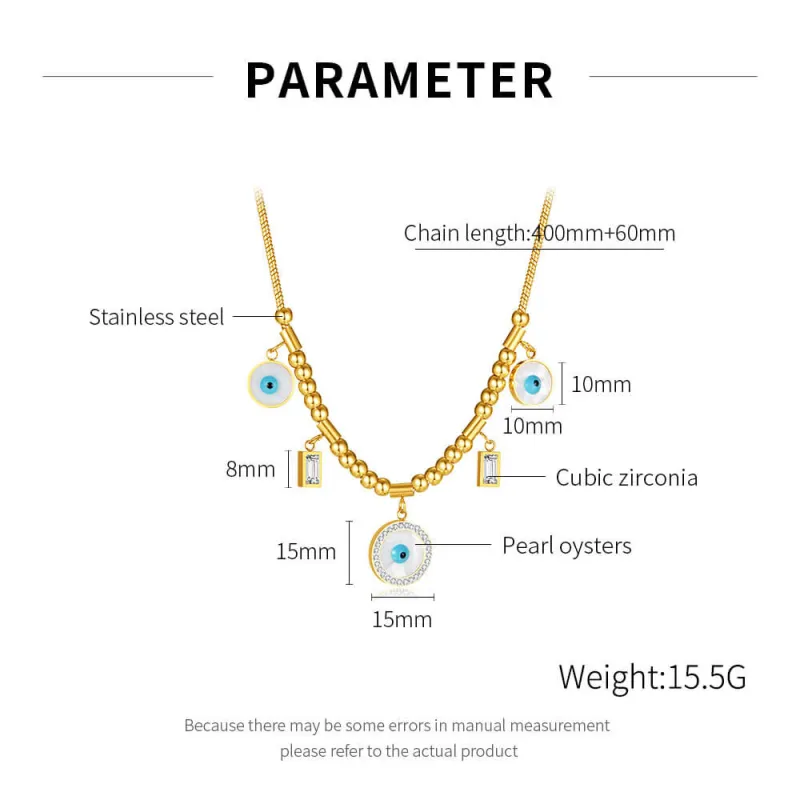 Wholesale Stainless Steel Devil's Eye Collar Chain
