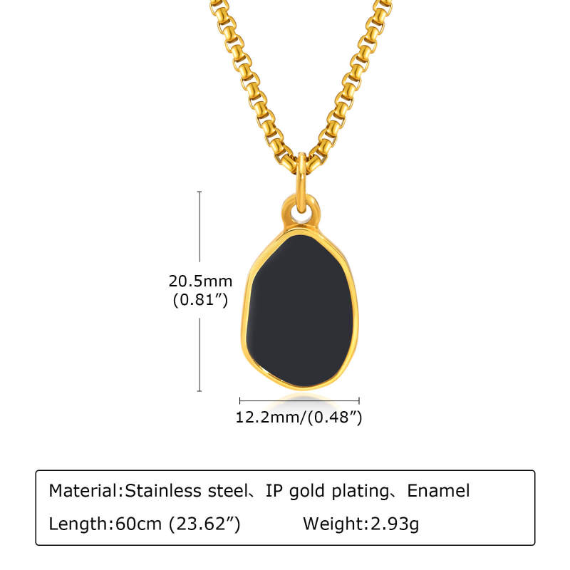 Wholesale Steel Irregular Oval Drop Pendant