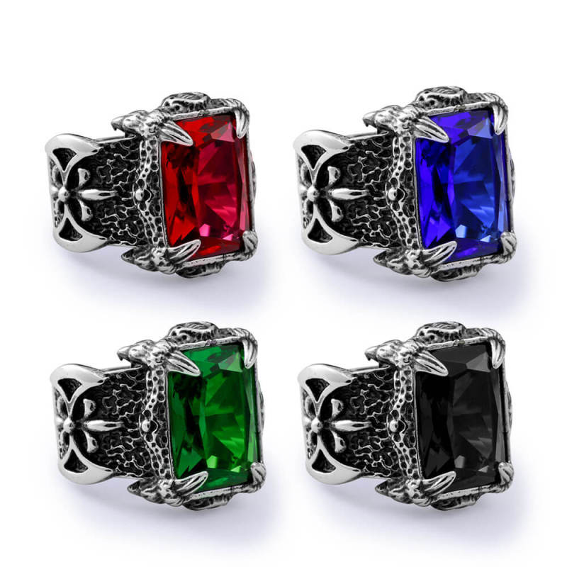 Wholesale Stainless Steel Gemstone Ring