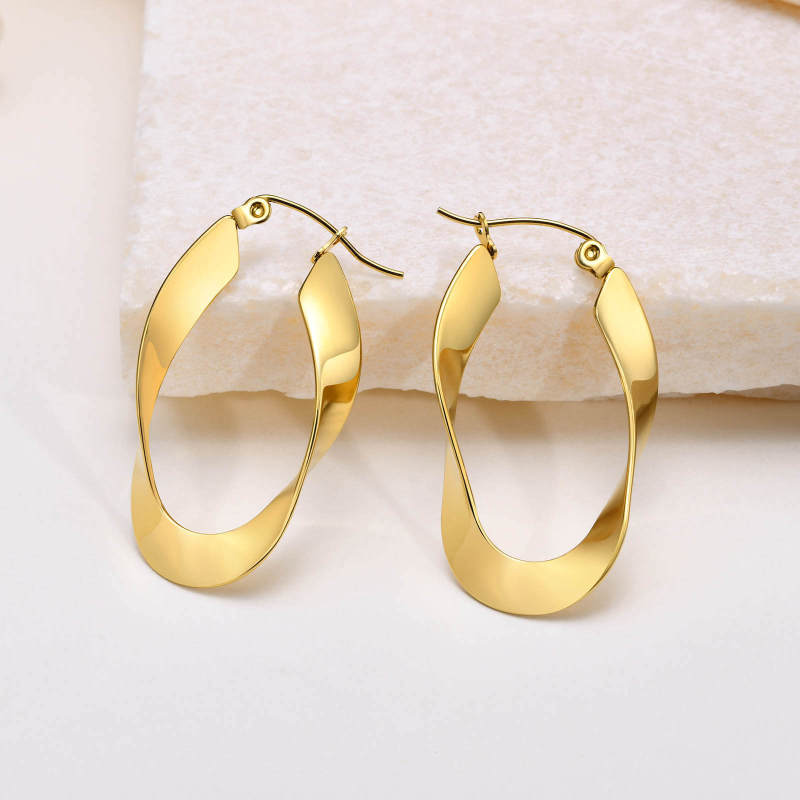 Wholesale Stainless Steel Mobius Earrings