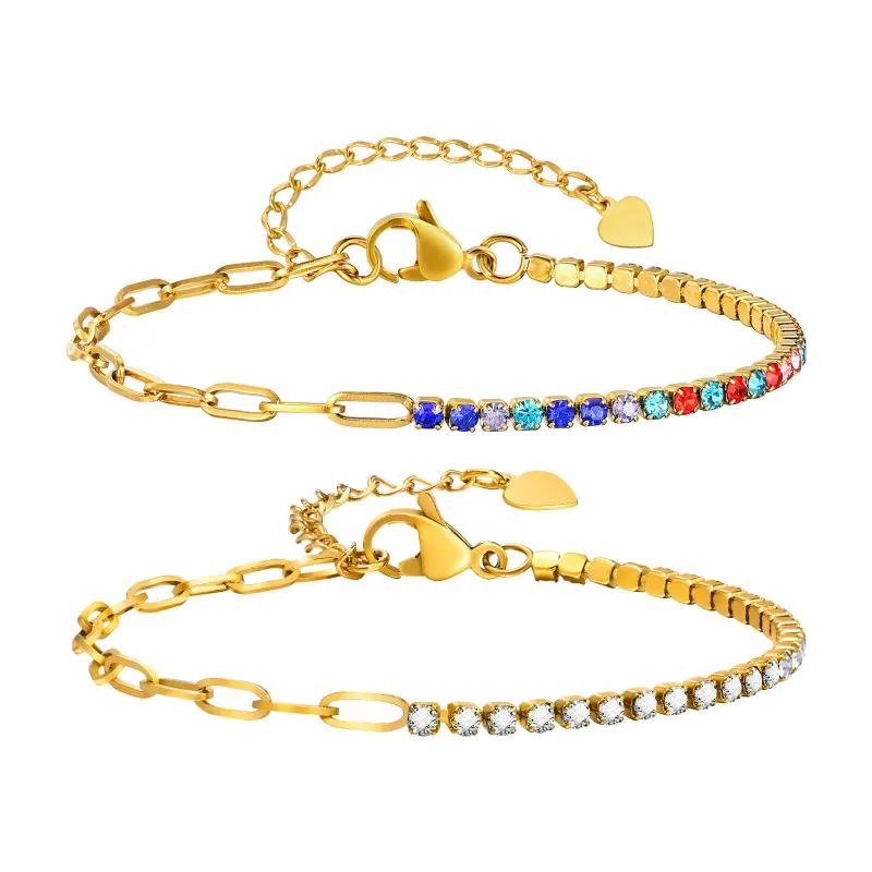 Wholesale Stainless Steel Cubic Zirconia Tennis Bracelet