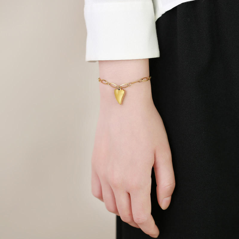 Wholesale Stainless Steel Link Chain with Heart