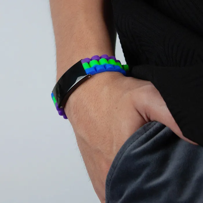 Wholesale Personalized Stainless Steel Silicone Bracelet