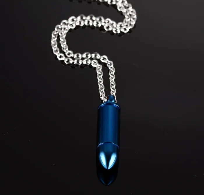 Wholesale Stainless Steel Bullet Cremation Pendants with Chain