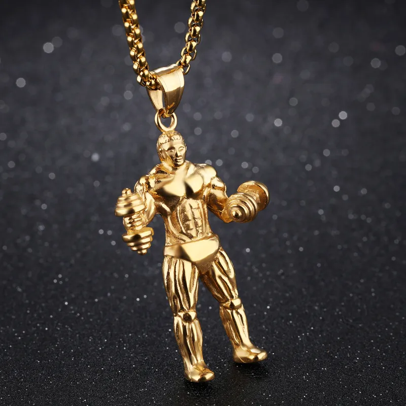 Wholesale Stainless Steel Mens Gold Necklaces and Pendant