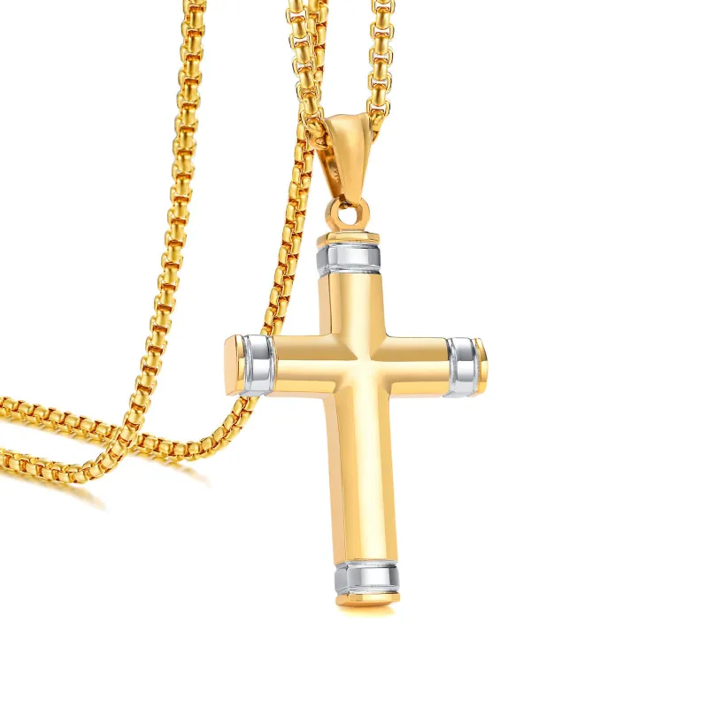 Wholesale Stainless Steel Gold Cross Pendant