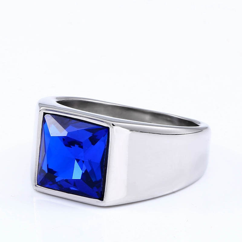 Wholesale Stainless Steel Mens Ring with Stone