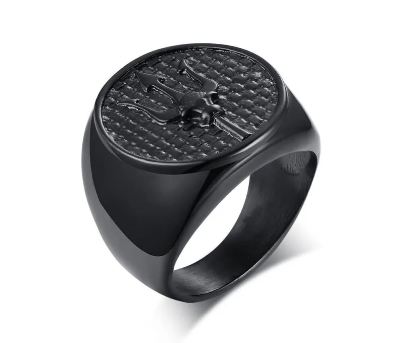 Wholesale Stainless Steel Trident Ring
