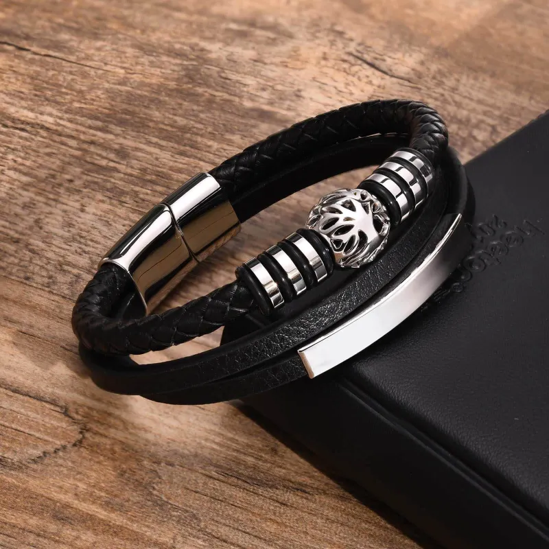 Wholesale Mens Leather Bracelet