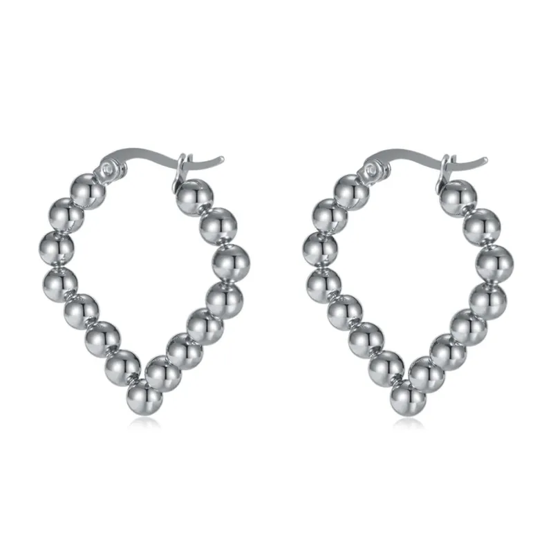 Wholesale Stainless Steel Women Bead Earring