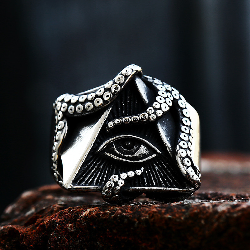 Wholesale Steel Devil's Eye Octopus Ring