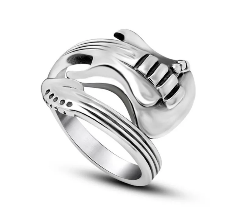Wholesale Stainless Steel Guitar Rock Biker Rings