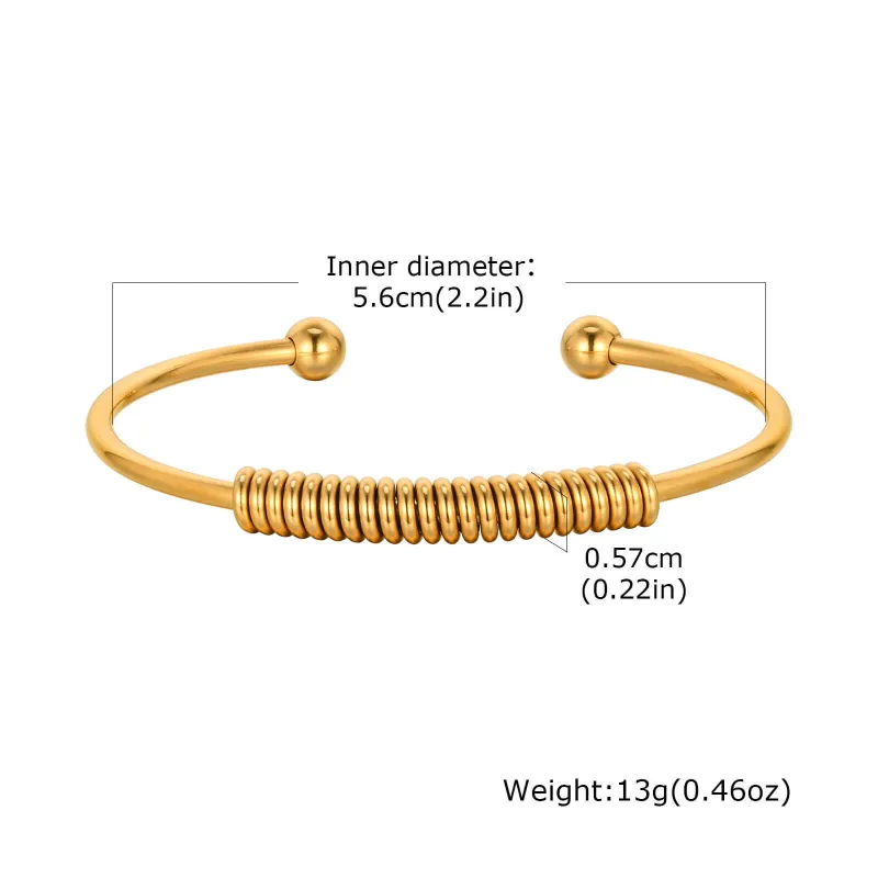 Wholesale Stainless Steel Spring Open Bangle