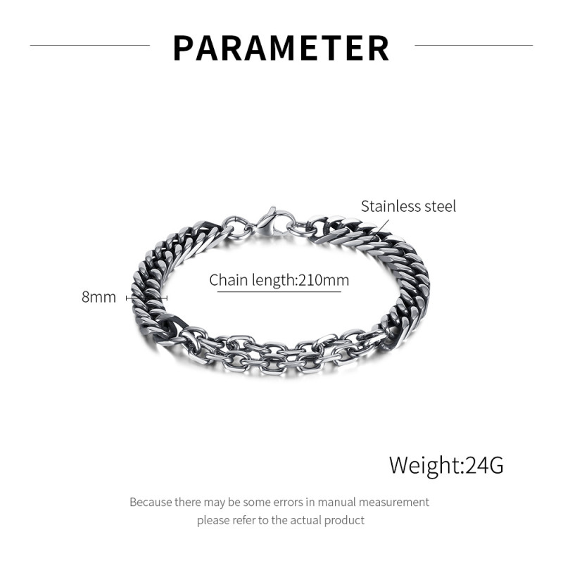 Wholesale Vintage Aged Stainless Steel Bracelet