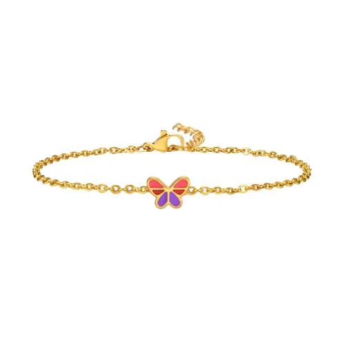 Wholesale Stainless Steel Drip Butterfly Bracelet