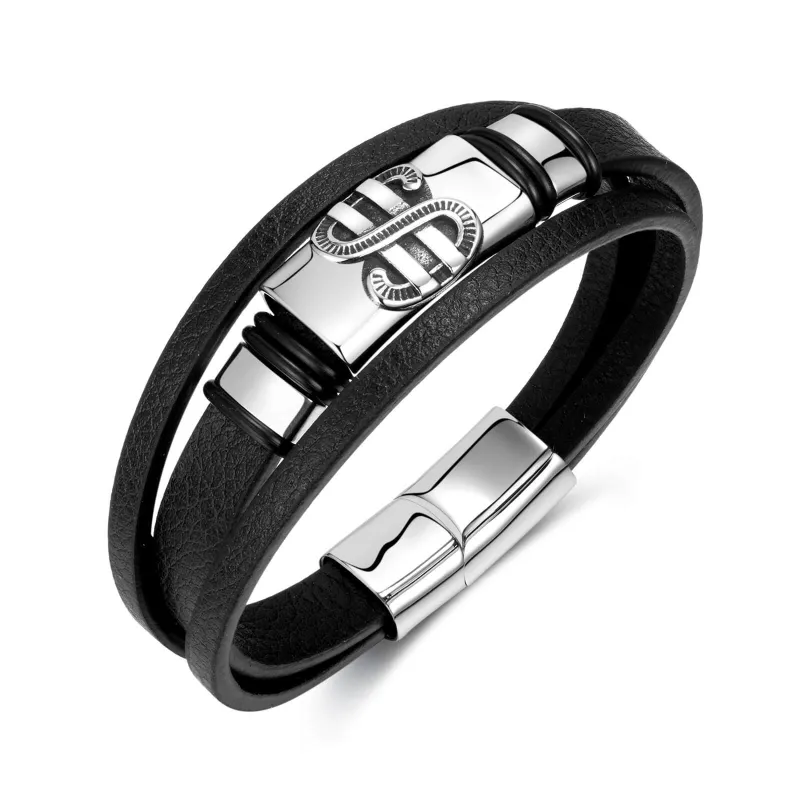 Wholesale Mens Leather Bracelet