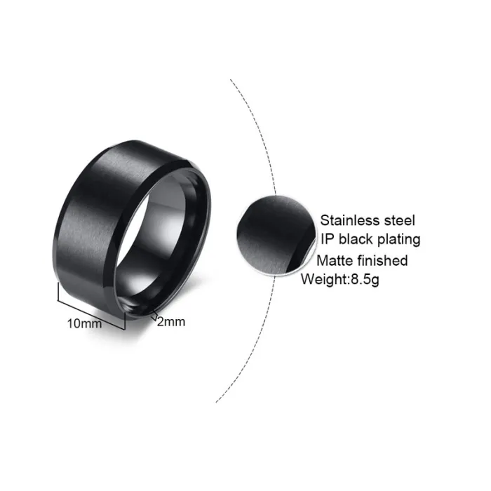 Wholesale Stainless Steel 10mm Mens Ring Band Width